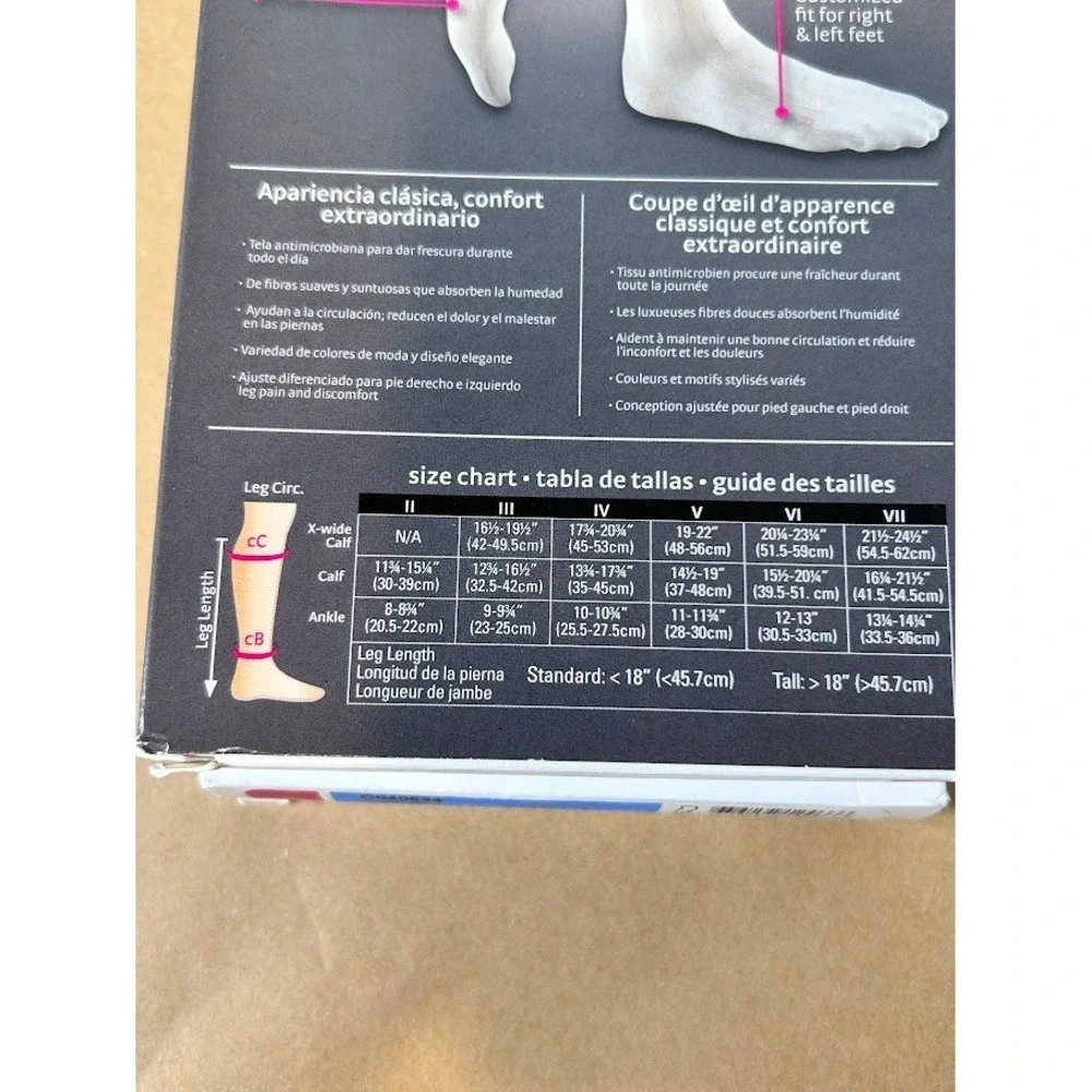 2- Mediven Men Classic 15-20 mmHg‎ Calf Compression Stockings Closed Toe Size IV